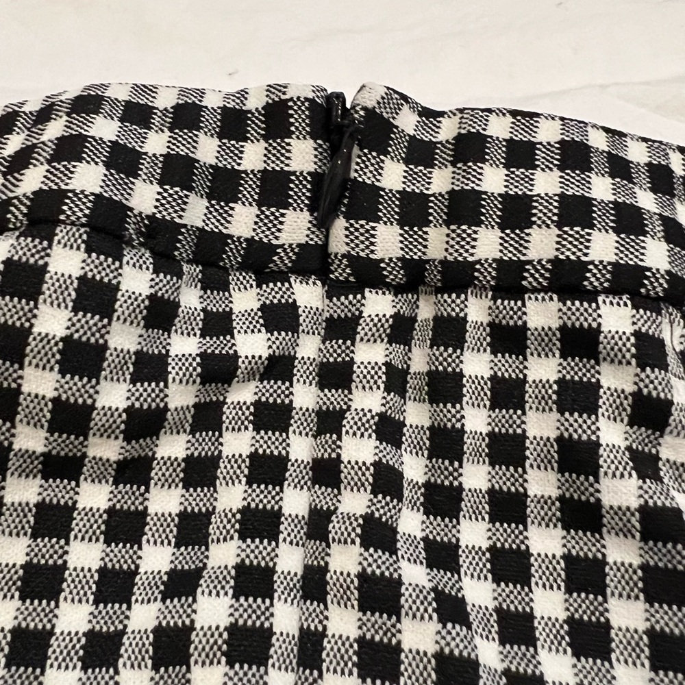 NWT Anthropologie Black & White Gingham Off-Shoulder Romper - Picture 10 of 12